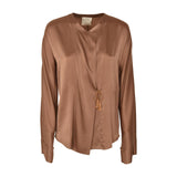 camicia incrociata raso seta 