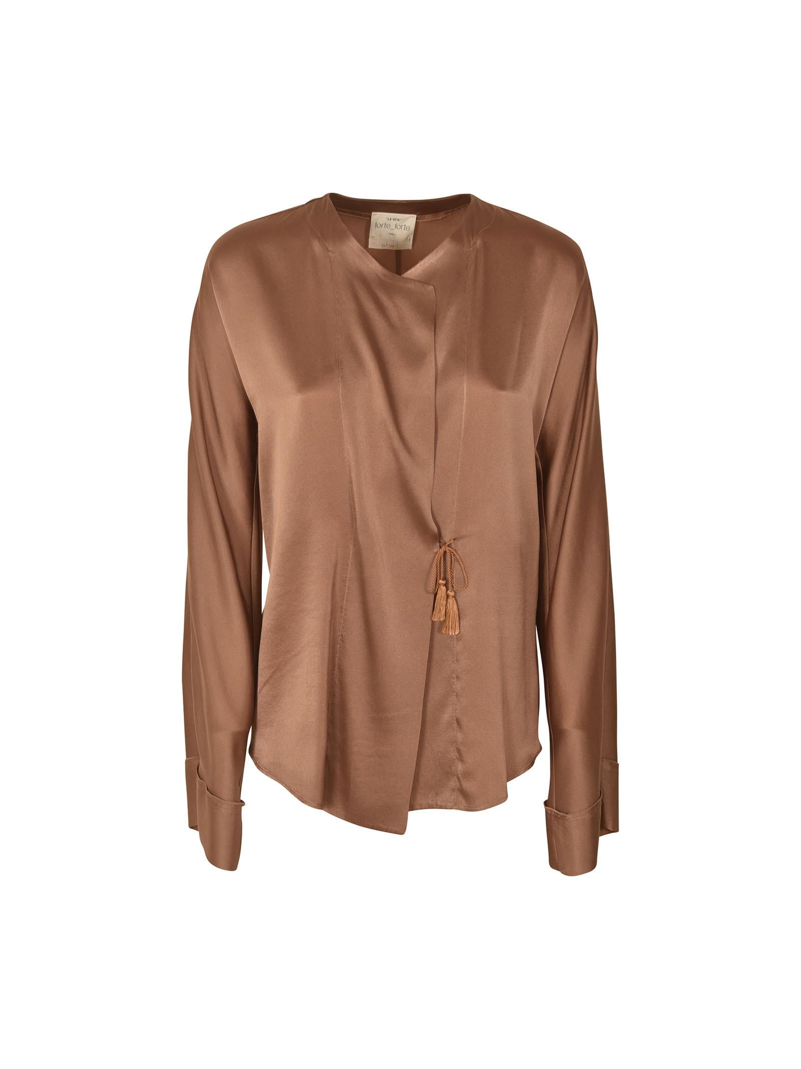 camicia incrociata raso seta 