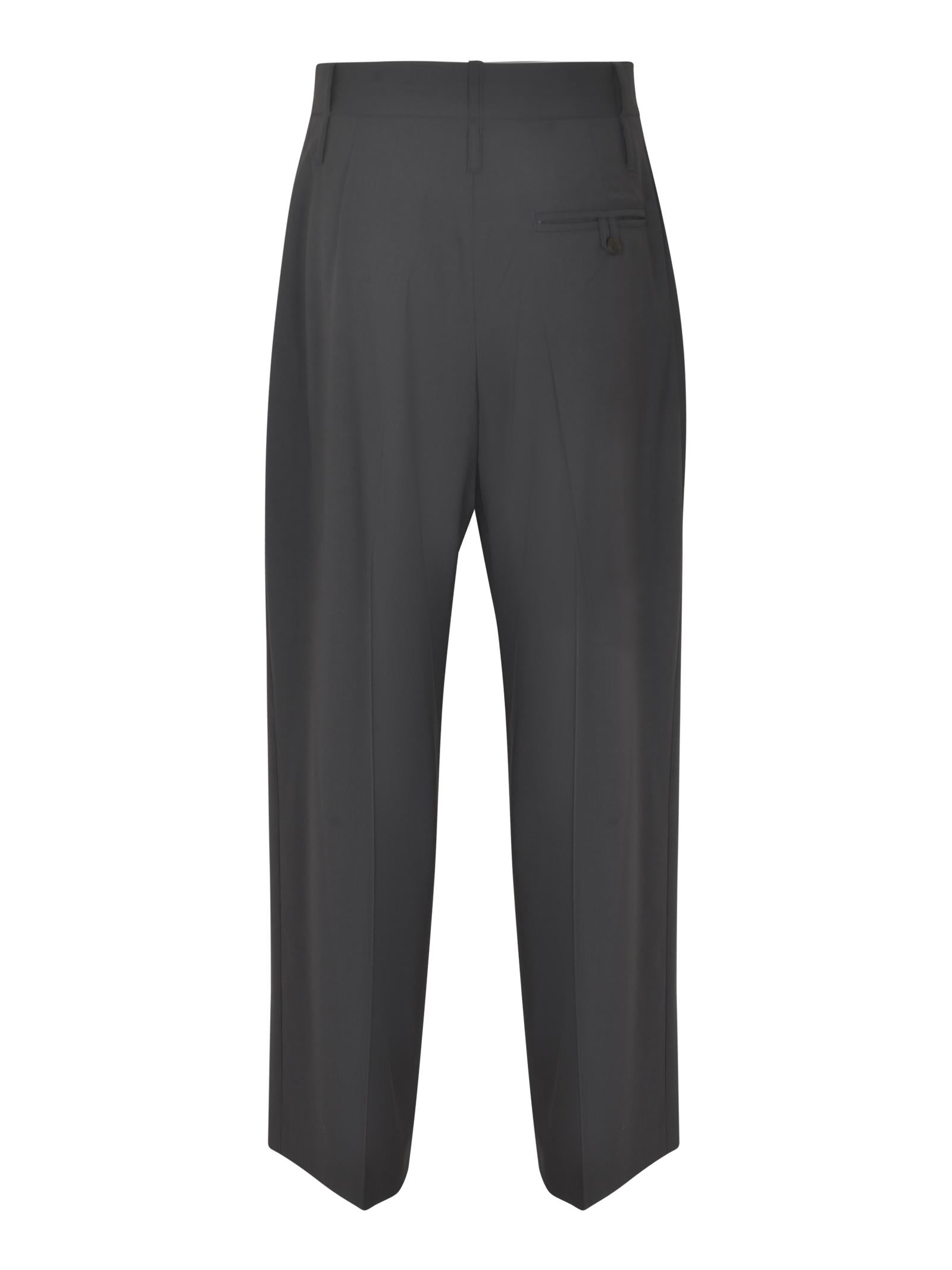 pantaloni gamba larga con pences 