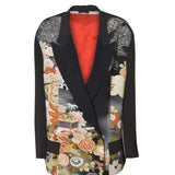 giacca doppiopetto over kimono 