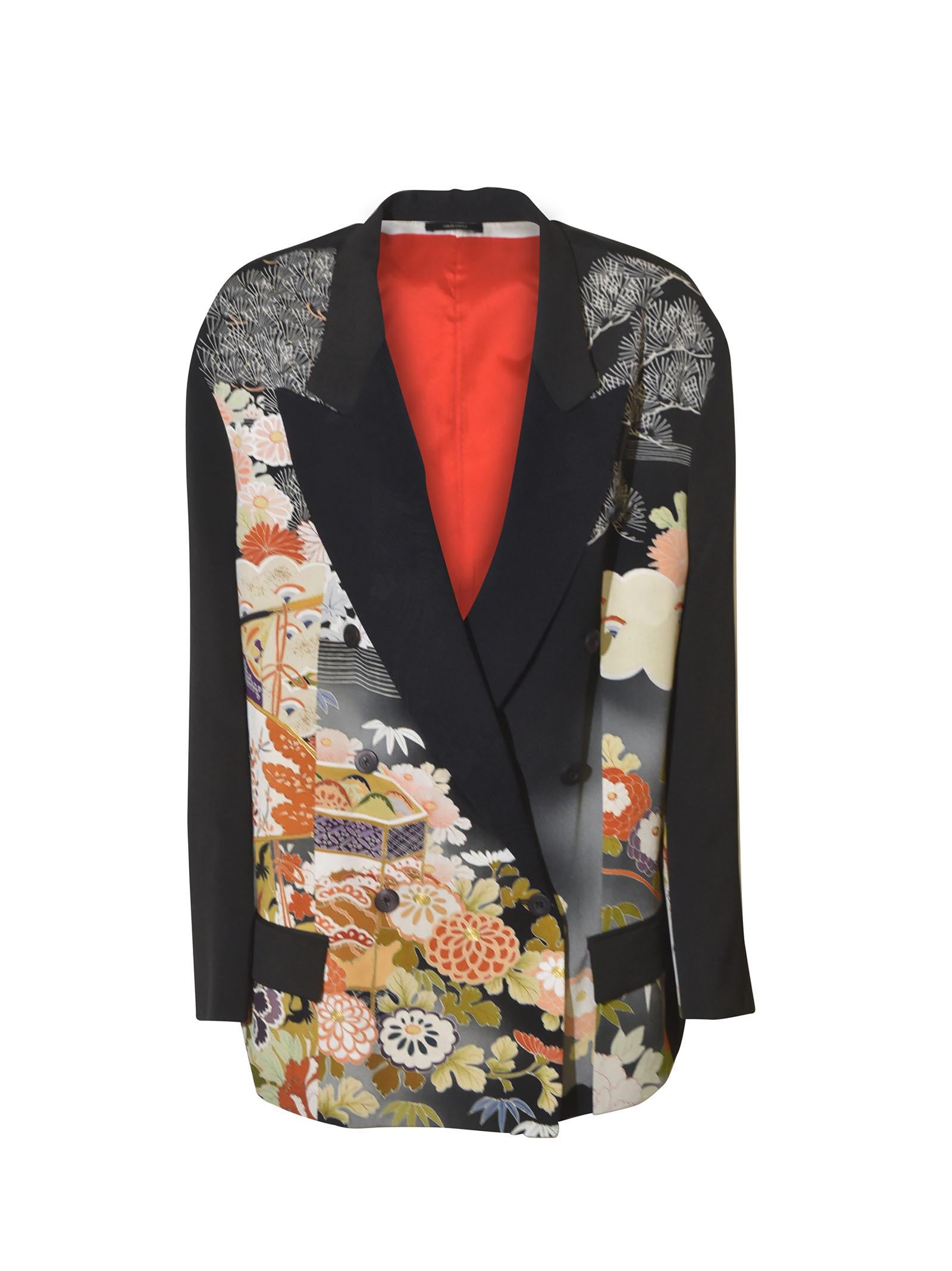 giacca doppiopetto over kimono 