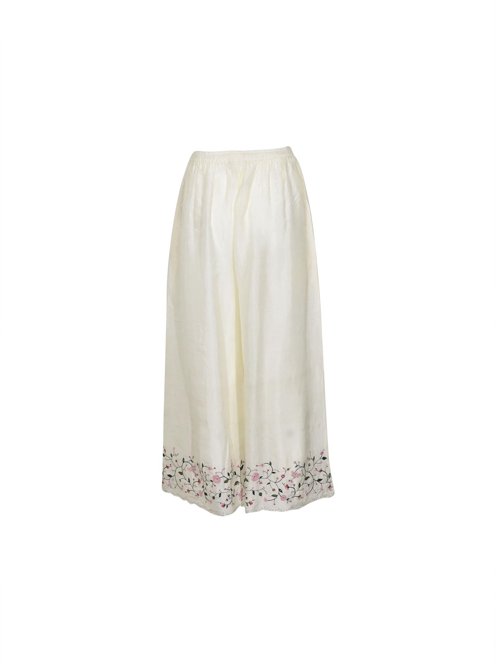 pantaloni elastico gamba larga 
