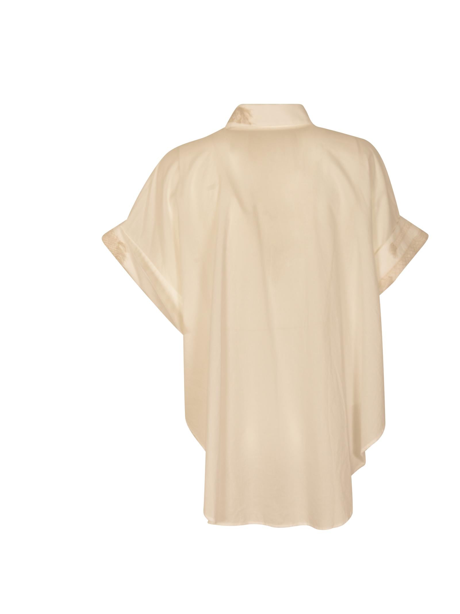 camicia m/m con ricamo 