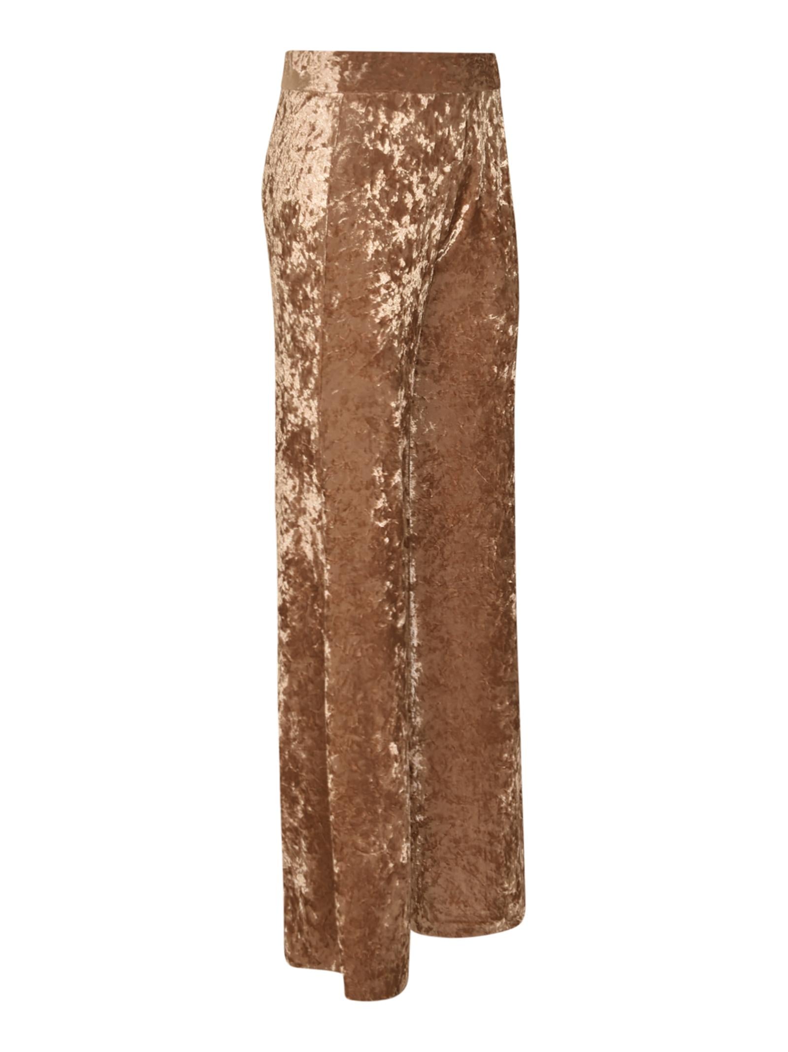 pantaloni vita alta velluto strech 