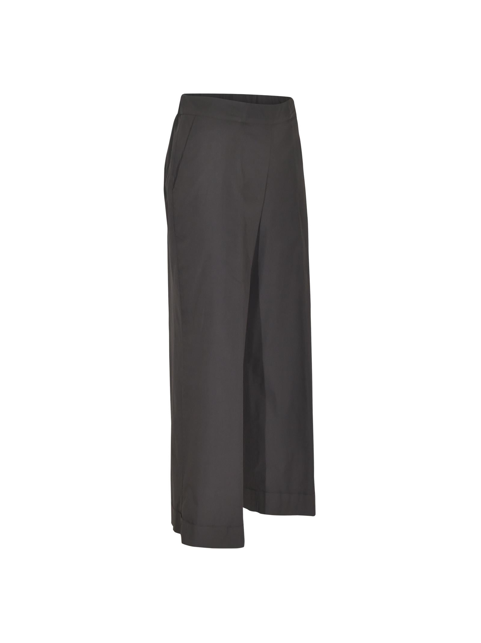 pantaloni kirk gamba larga caviglia con risvolto 