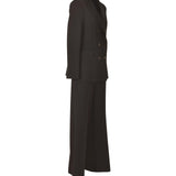 lisla e andrea tailleur giacca doppio petto pantalone gamba larga 
