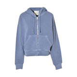felpa zip con cappuccio 