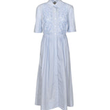 abito chemisier righe  m/m ricamo 