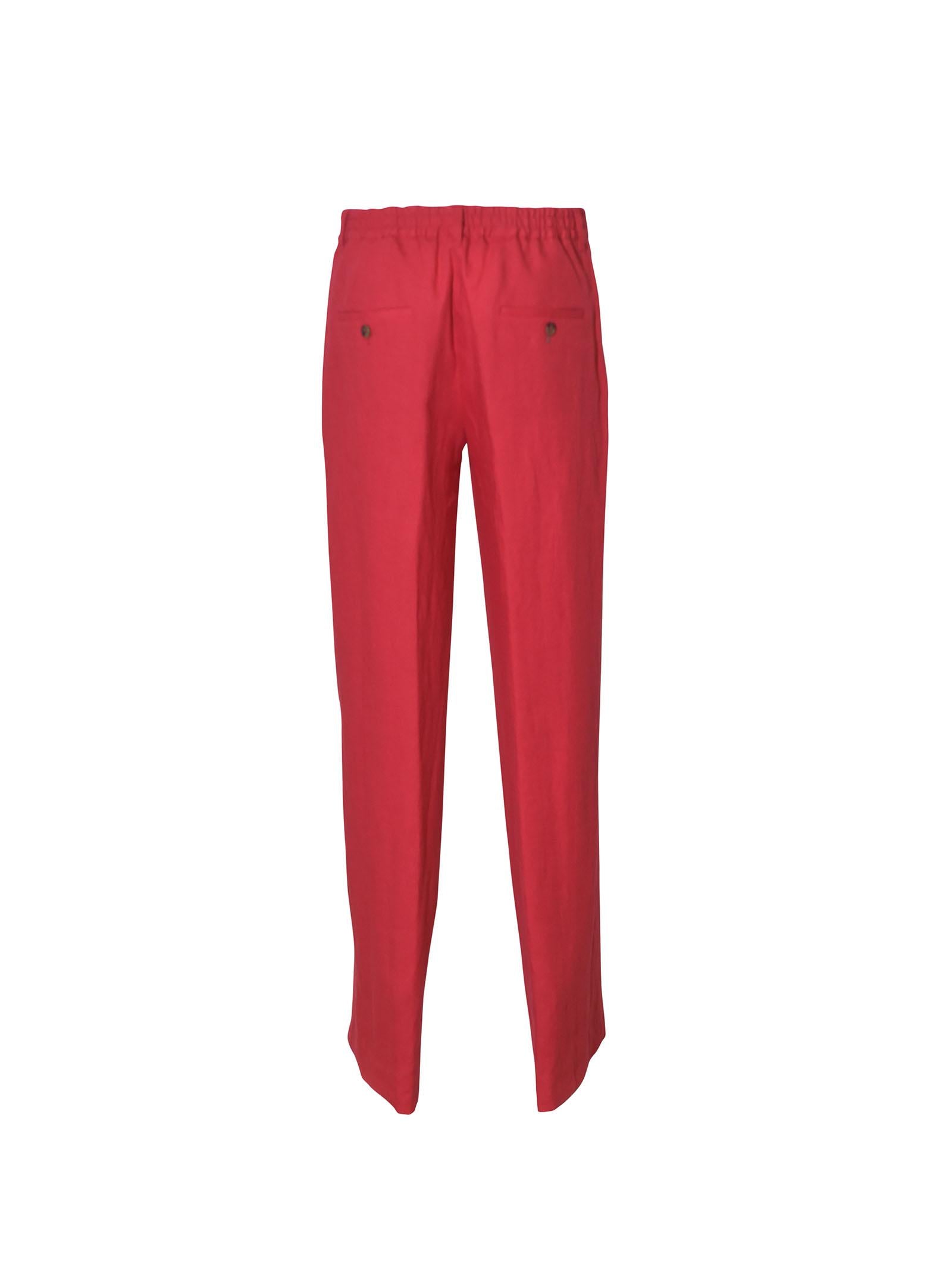 pantaloni gamba larga elastico vita dietro 