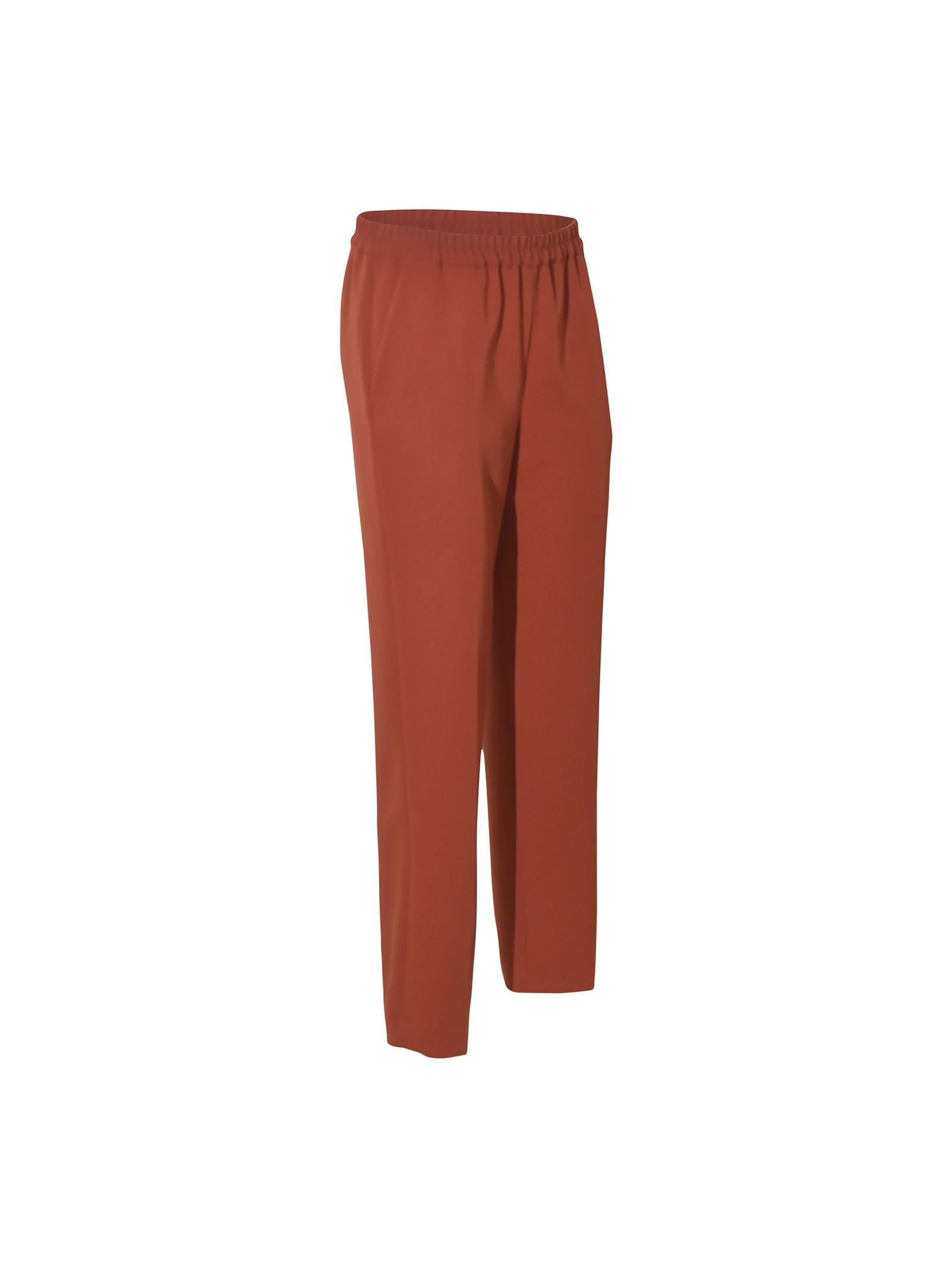 pantaloni capri con elastico gamba dritta 