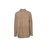 giacca collo camicia bottoni ricoperti 