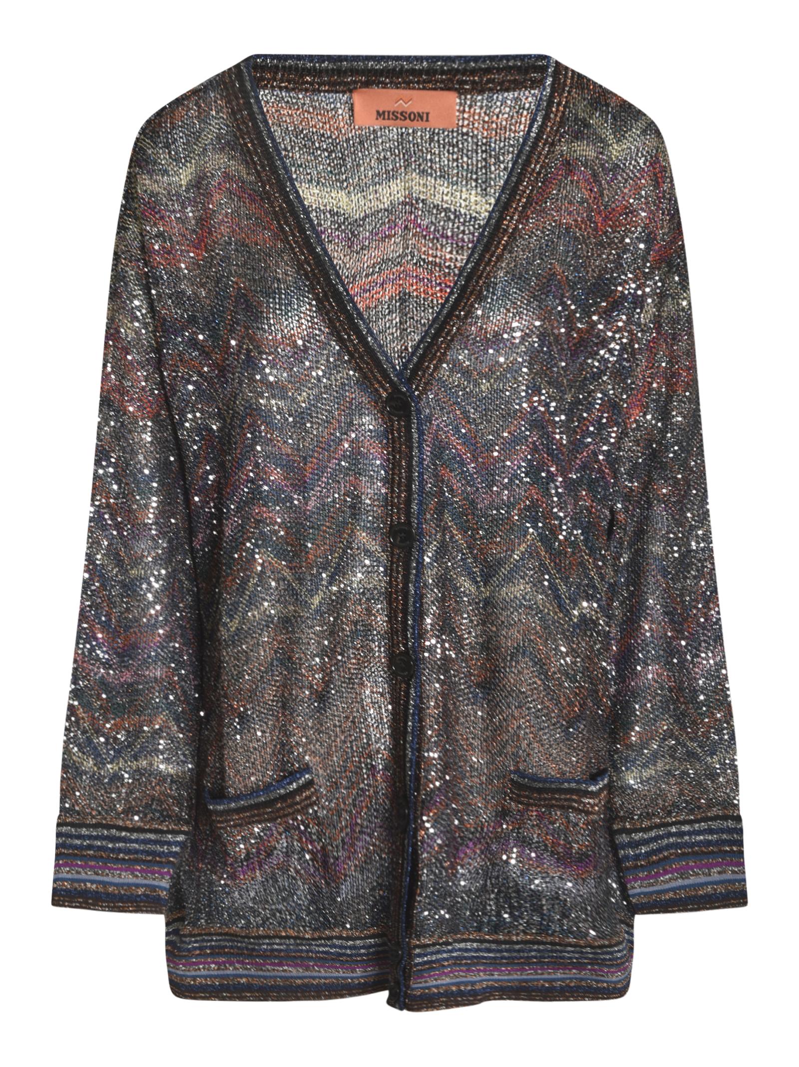 cardigan paillettes zig zag DS25WM0T-BC005GS91P6 MISSONI DONNA