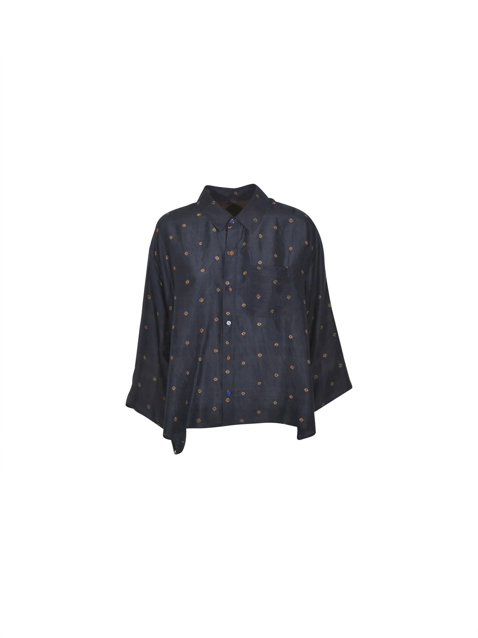 camicia manica tre quarti over 