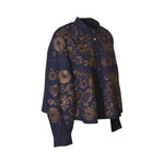 camicia con manica ampia e ricami 