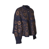 camicia con manica ampia e ricami 