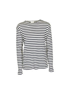 long-sleeved striped t-shirt