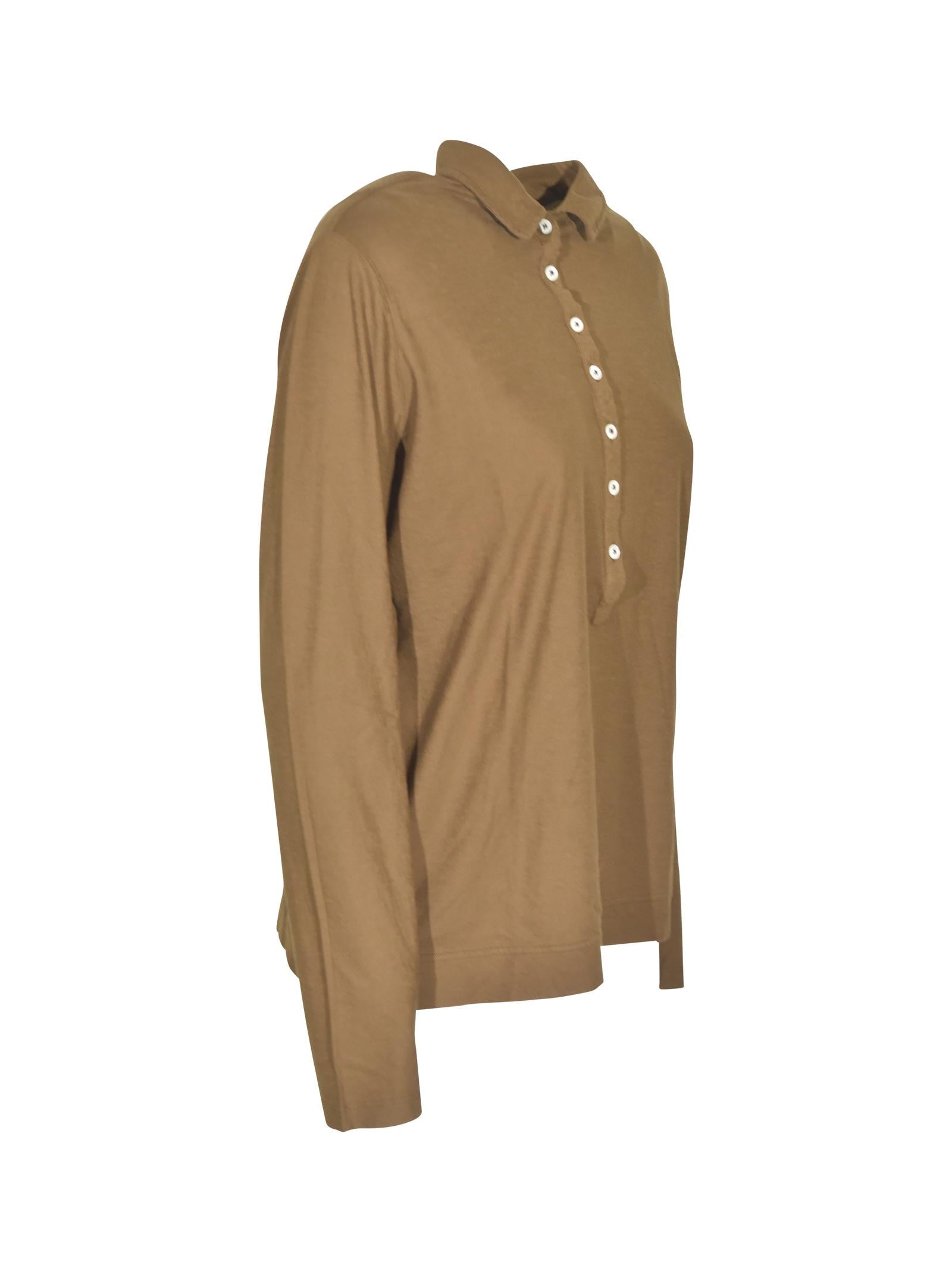 camicia  creta polo manica lunga 