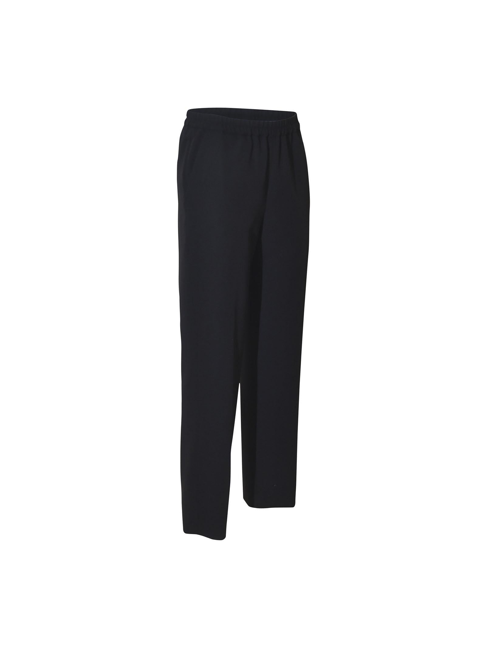 pantaloni capri con elastico gamba dritta 