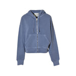 felpa zip con cappuccio 