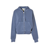 felpa zip con cappuccio 