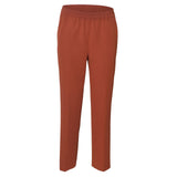 pantaloni capri con elastico gamba dritta 