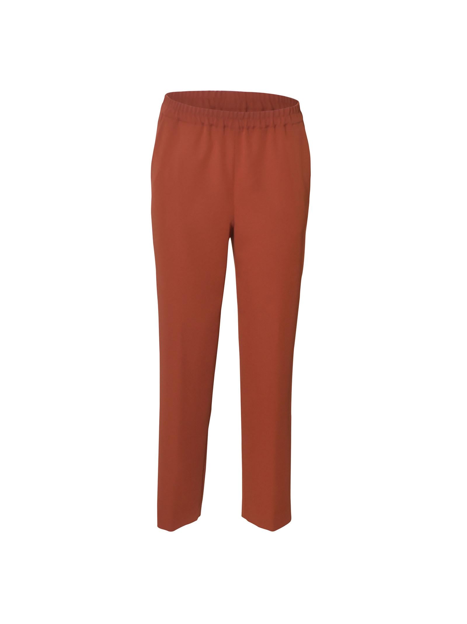 pantaloni capri con elastico gamba dritta 