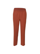 pantaloni capri con elastico gamba dritta