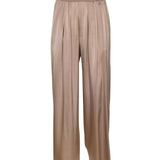 pantaloni elastico loose raso 