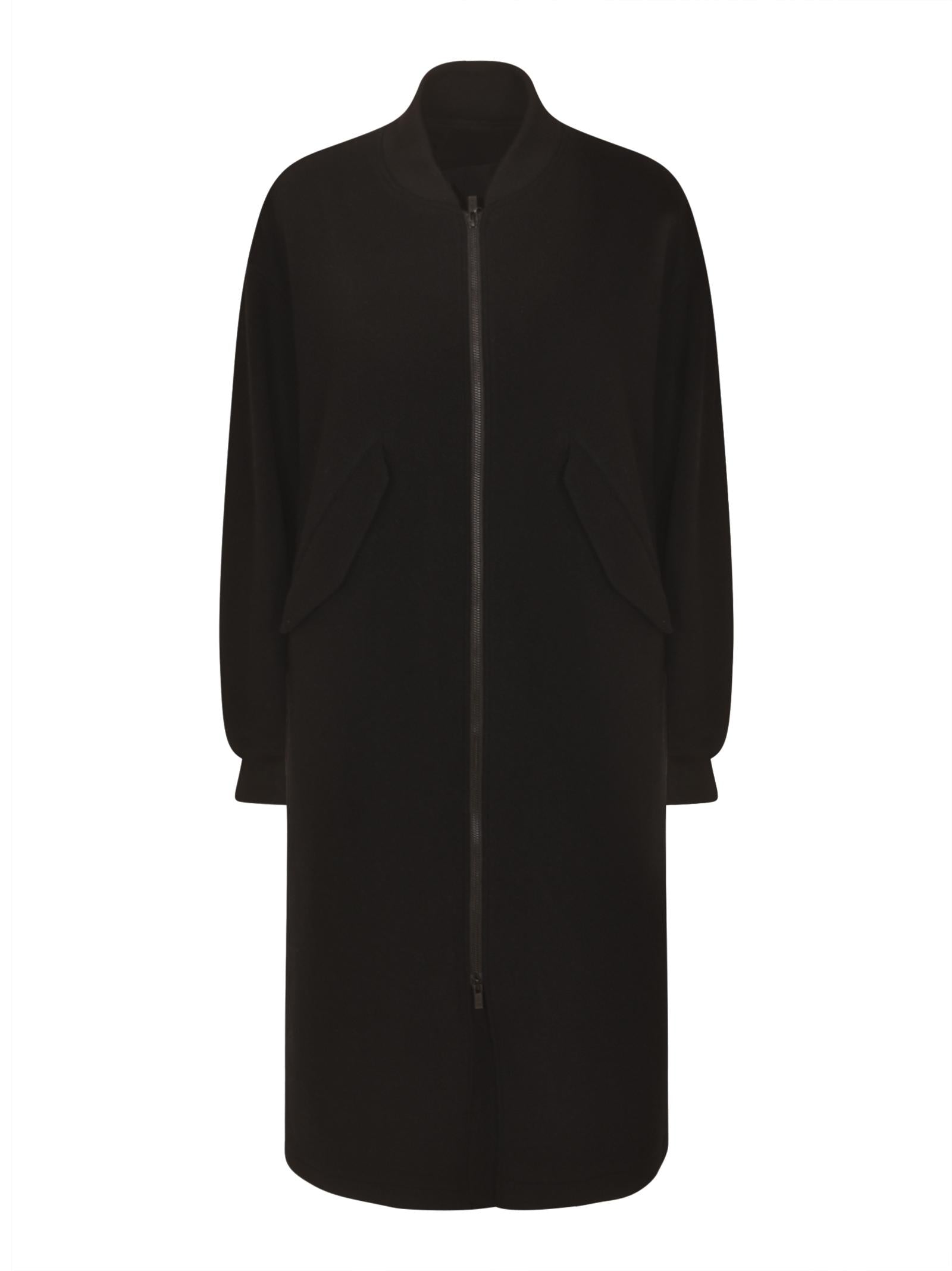 cappotto bomber zip lungo 