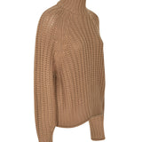 maglia collo alto a coste 