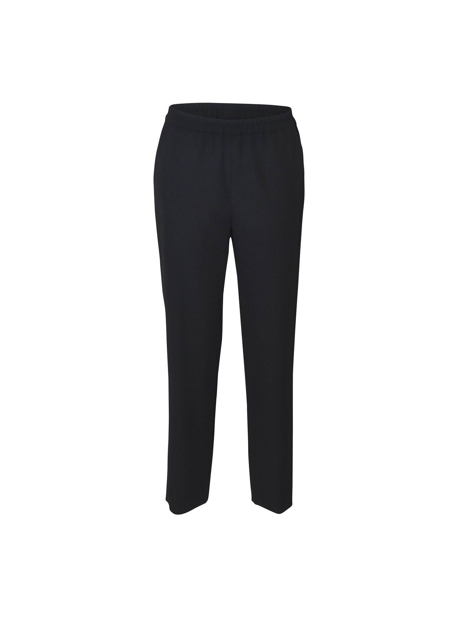 pantaloni capri con elastico gamba dritta 