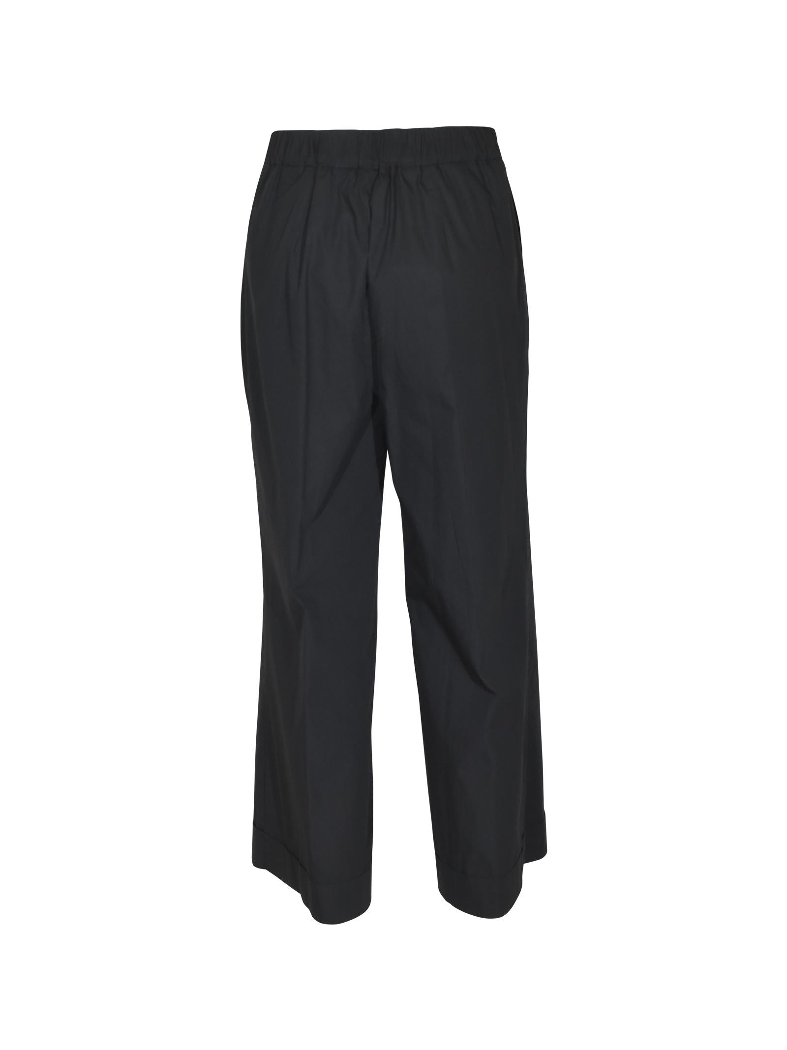 pantaloni kirk gamba larga caviglia con risvolto 