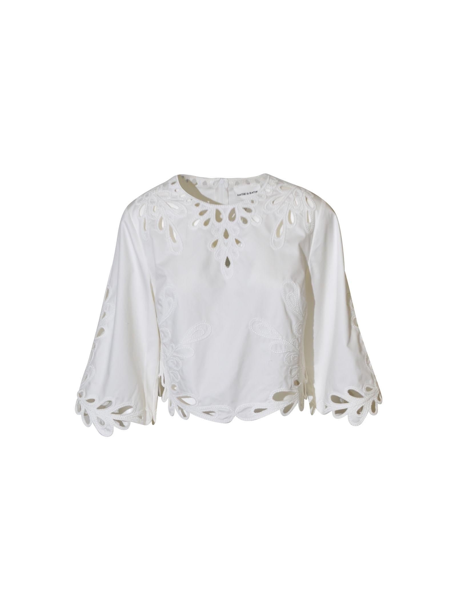 camicia m/l con pizzo 