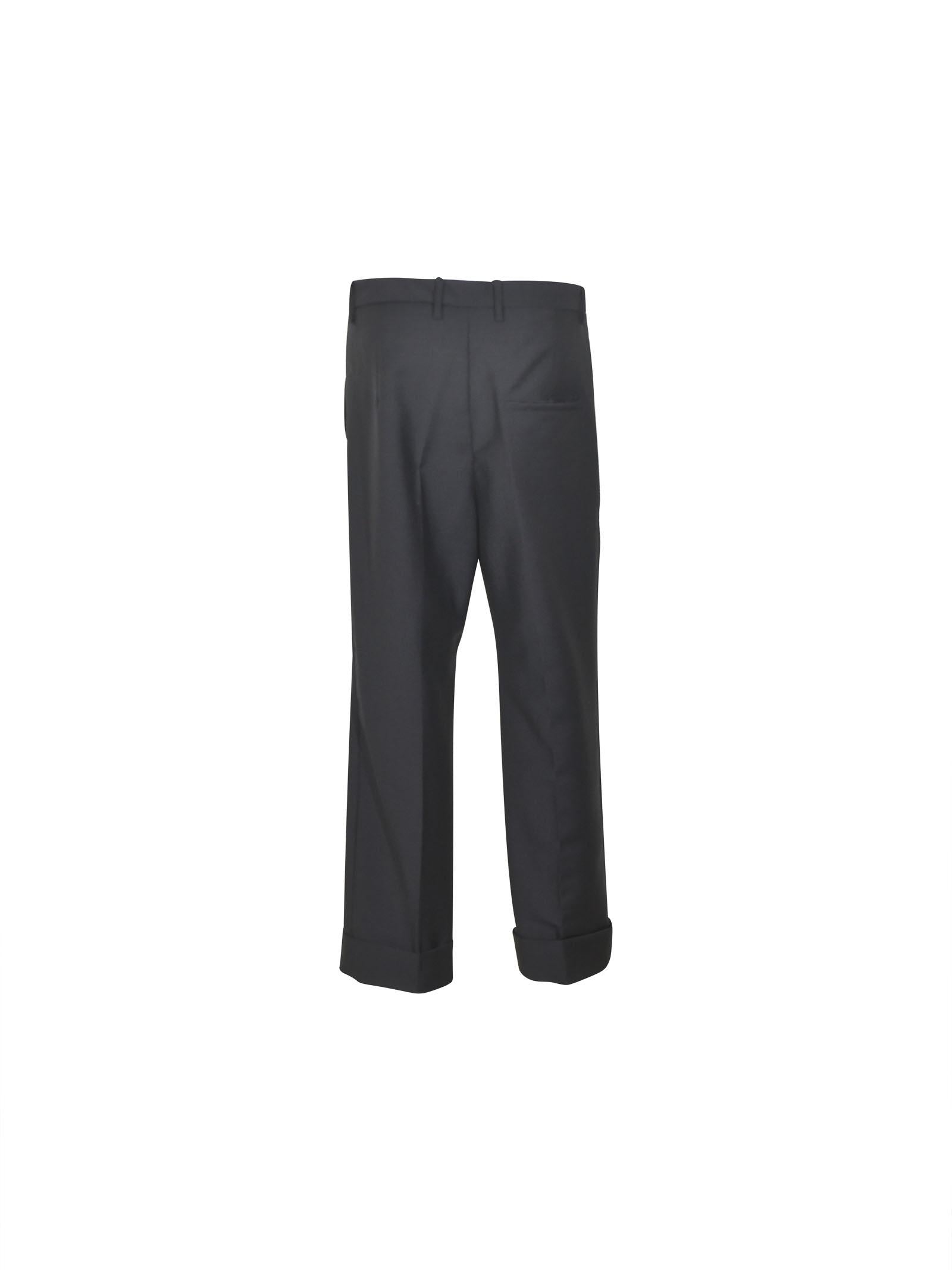 pantaloni gamba dritta risvolto 