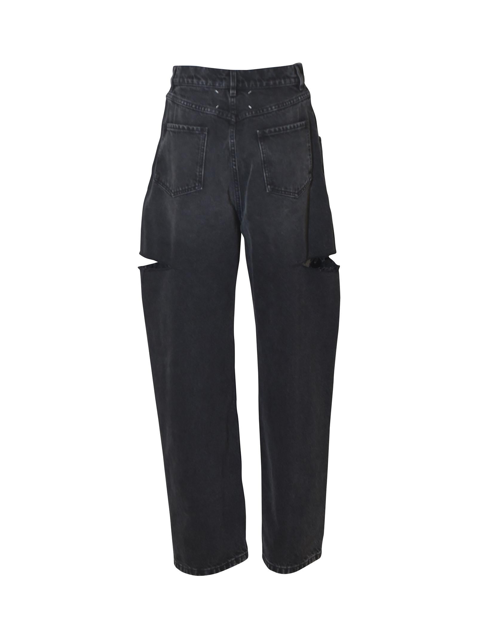 jeans con tagli laterali 