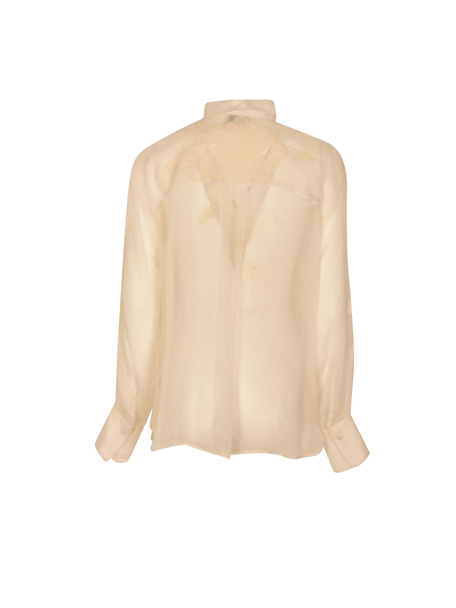 camicia organza ricamo 