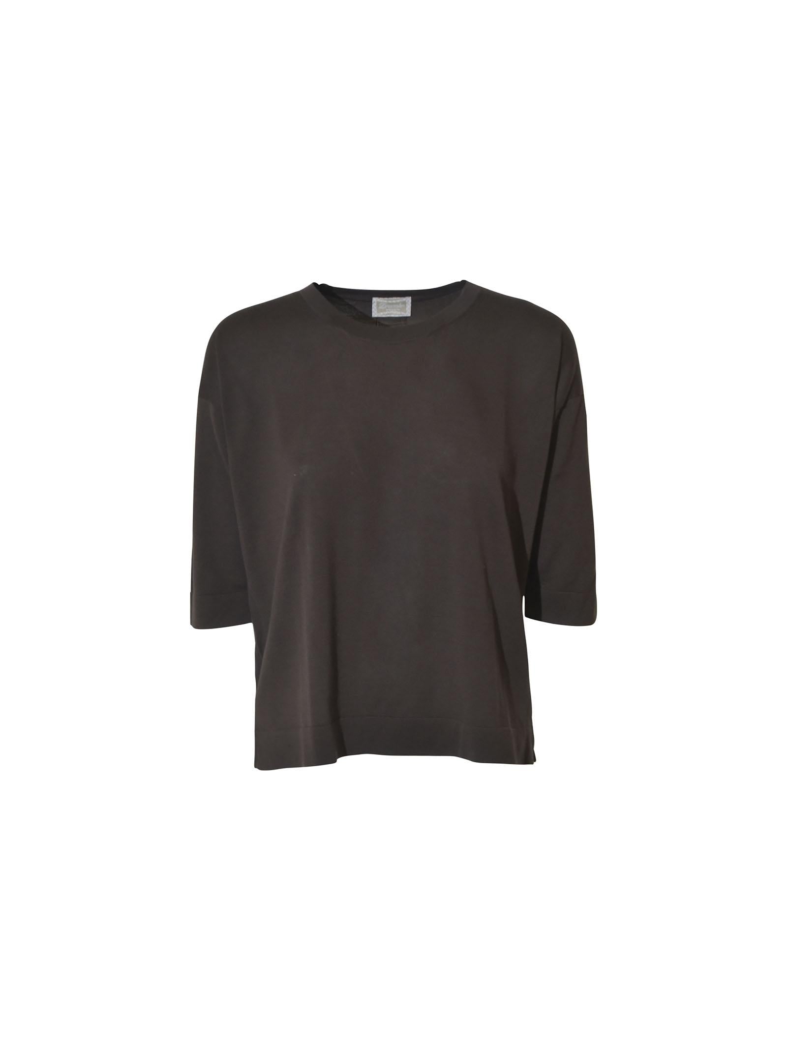 maglia girocollo m 3/4 over spacchi laterali 