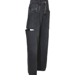 jeans con tagli laterali 