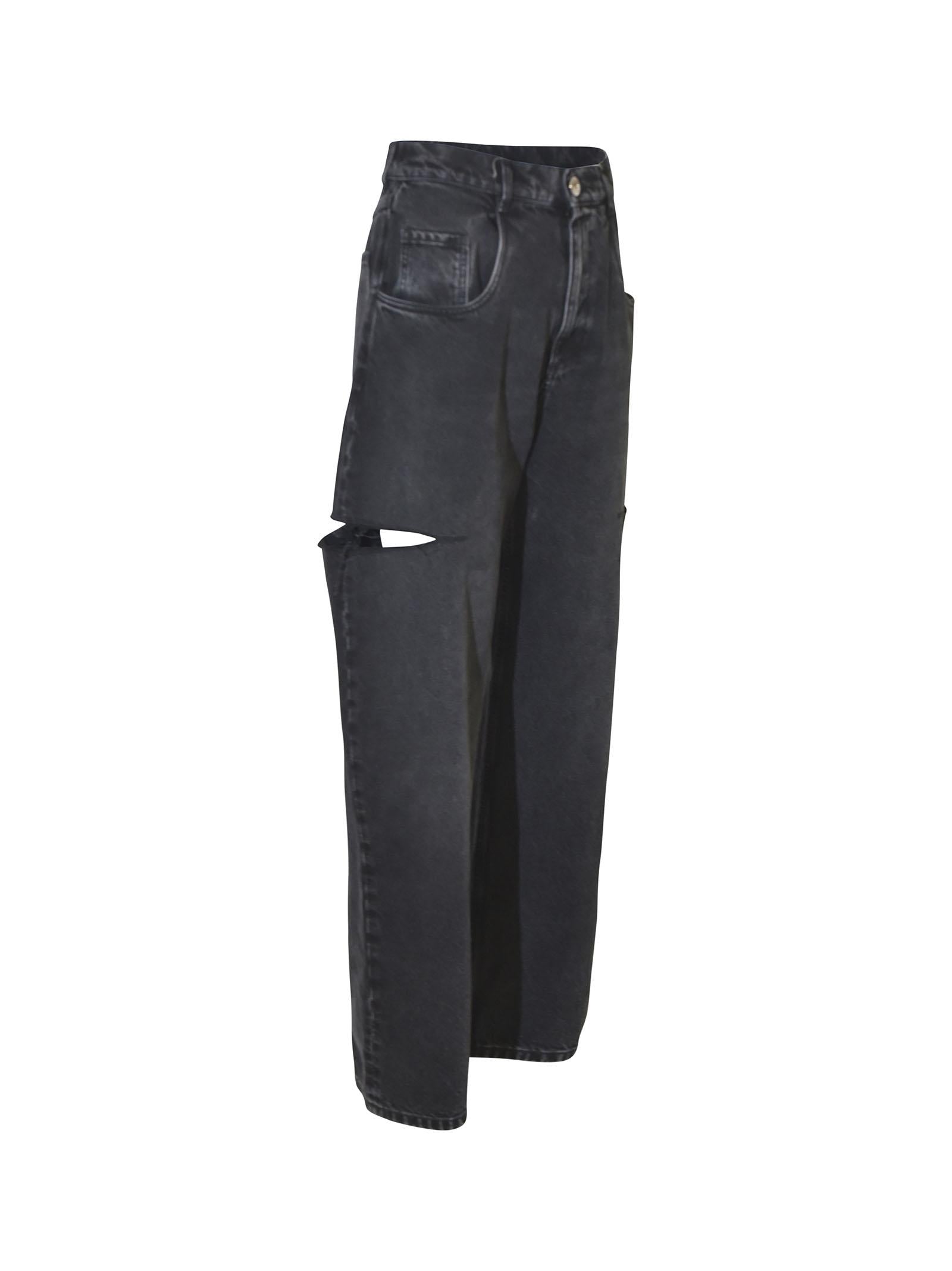 jeans con tagli laterali 