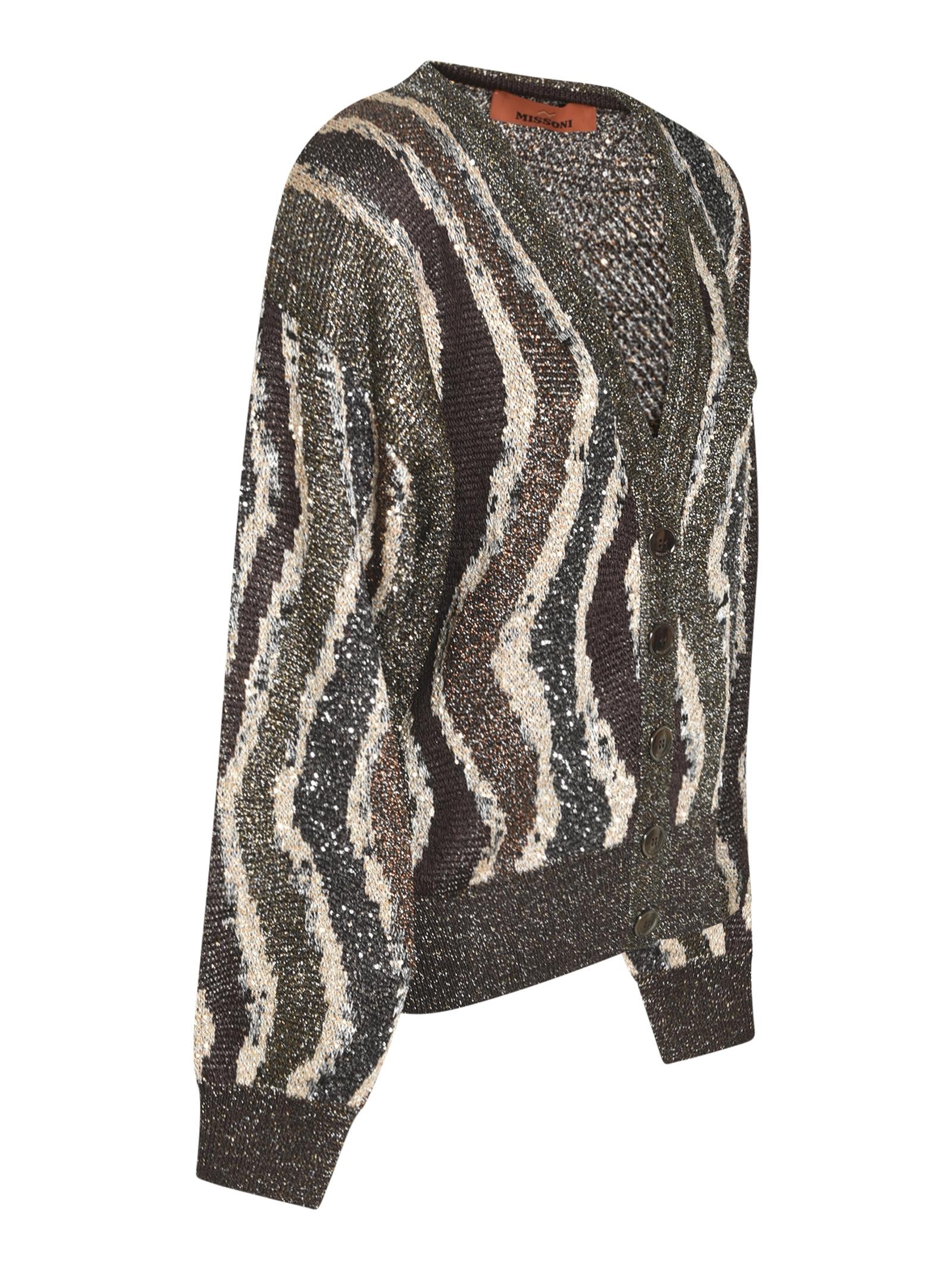 cardigan paillettes animalier 