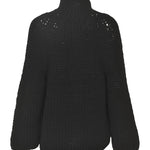 giacca maglia collo alto costa 