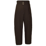 pantaloni vita alta con cintura 