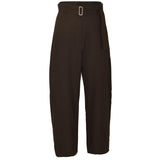 pantaloni vita alta con cintura 