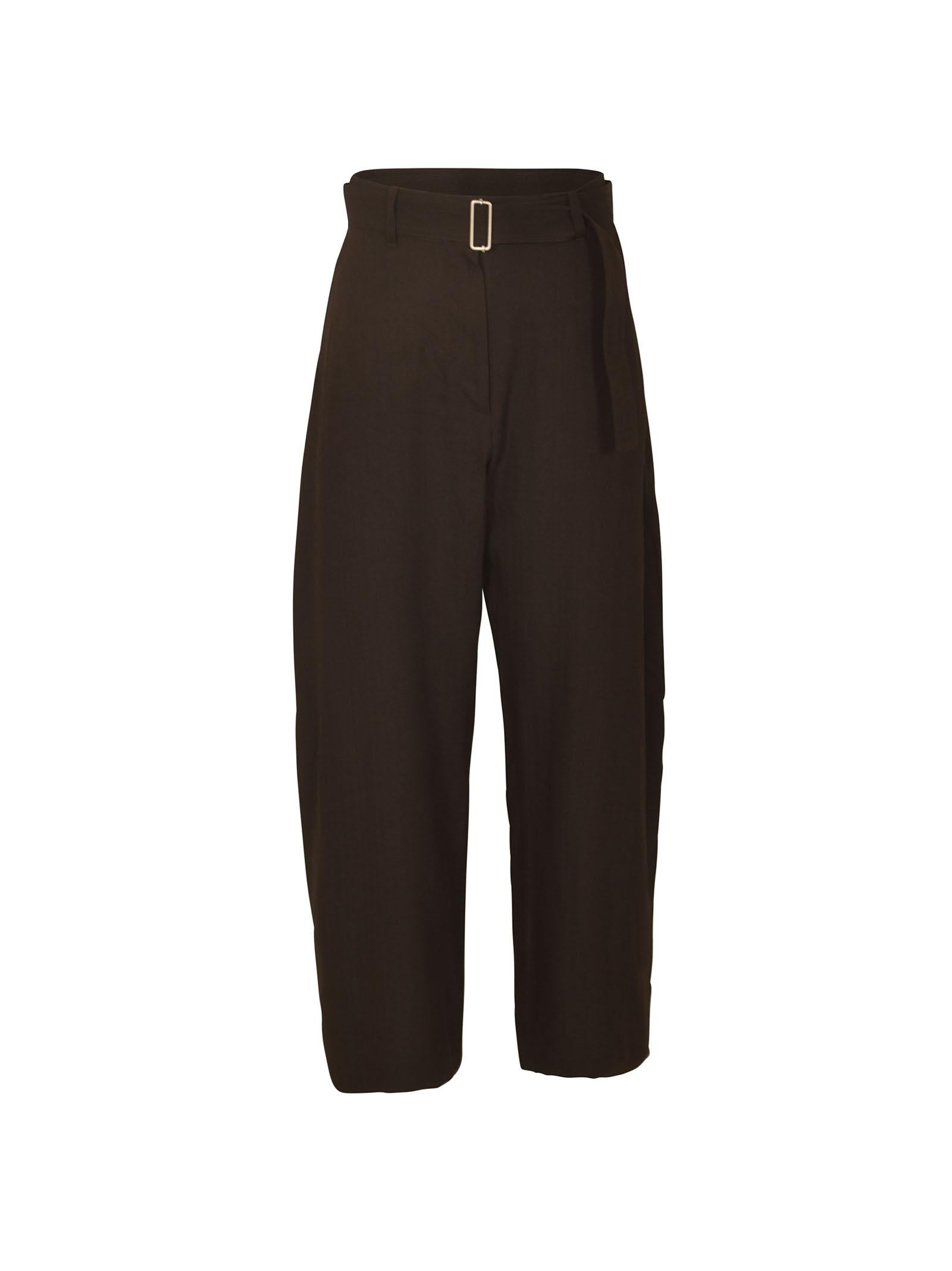 pantaloni vita alta con cintura 