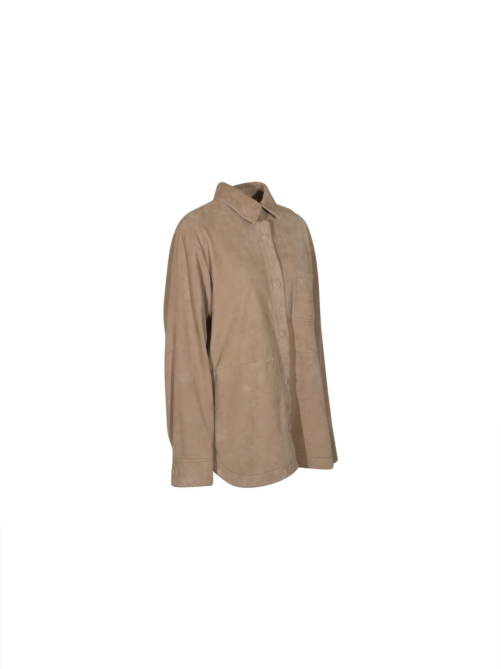 giacca collo camicia bottoni ricoperti 