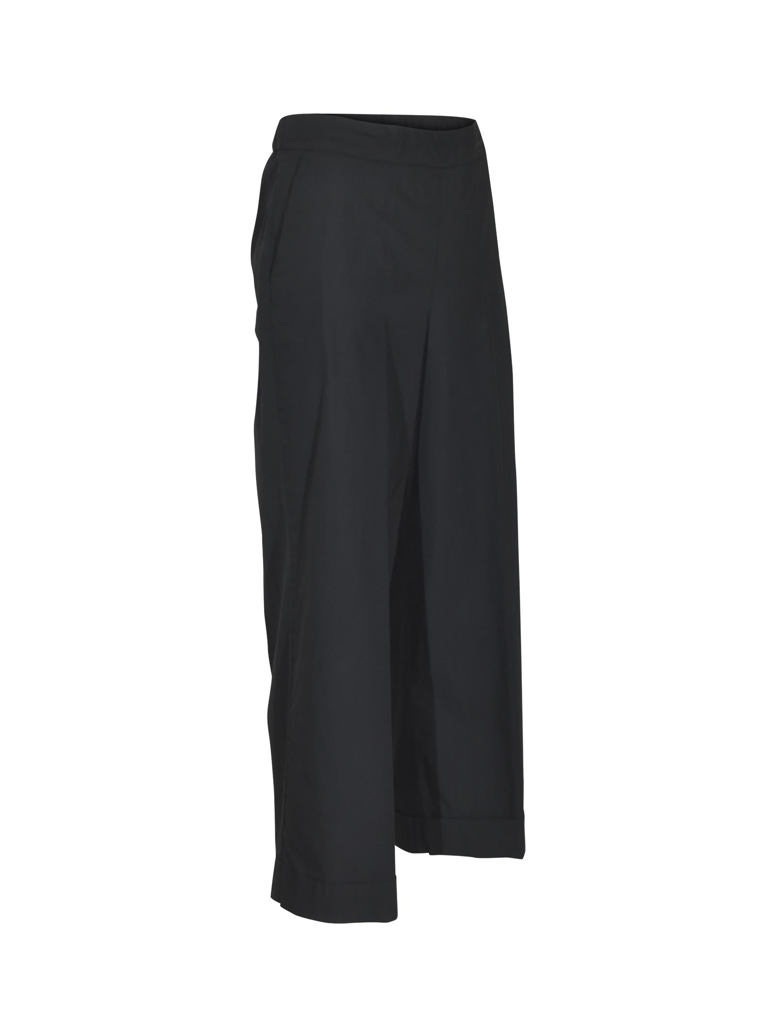 pantaloni kirk gamba larga caviglia con risvolto 
