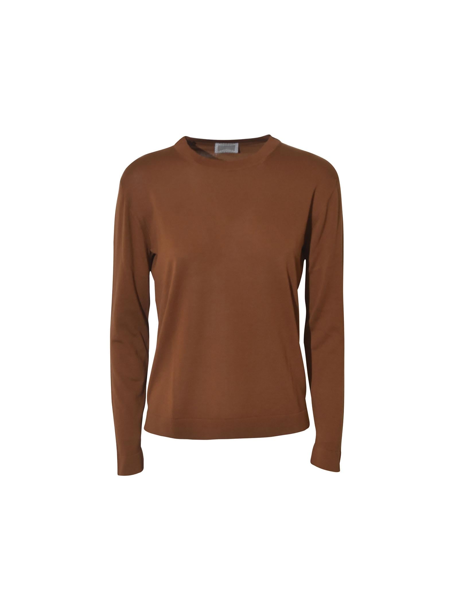 maglia girocollo m/l bordi tubolari 